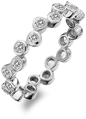 Hot Diamonds - Luxusní stříbrný prsten s topazy a diamantem Willow DR208