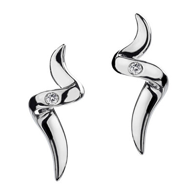 Hot Diamonds - Náušnice Hot Diamonds Go with Flow Spiral DE221