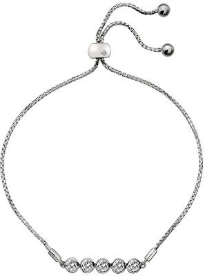 Hot Diamonds - Něžný stříbrný náramek s topazy a pravým diamantem Willow DL581