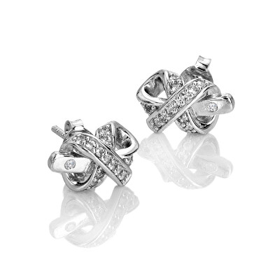 Hot Diamonds - Úchvatné stříbrné náušnice s diamantem a topazy Aurora DE858
