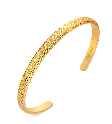 Hot Diamonds - Elegantní pevný náramek s diamantem Golden Edit Hope DC216