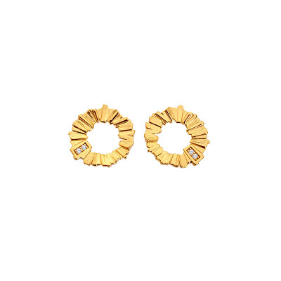 Hot Diamonds - Pozlacené náušnice s diamanty a topazy Golden Edit Hope DE837