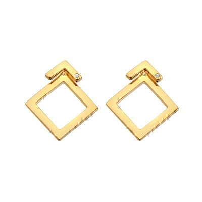 Hot Diamonds - Pozlacené náušnice s diamanty Paired DE889