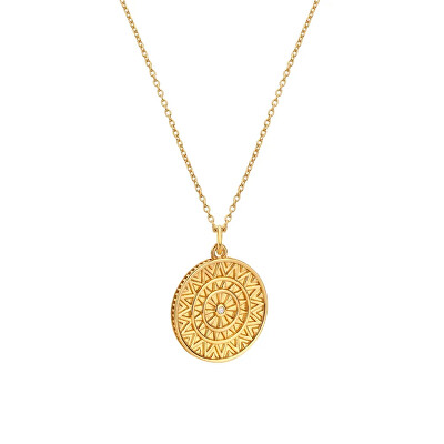 Hot Diamonds - Pozlacený náhrdelník s diamantem Athena DP1104 (řetízek, přívěsek)