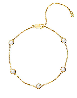 Hot Diamonds - Pozlacený náramek s topazy a pravým diamantem Gemstone DL698