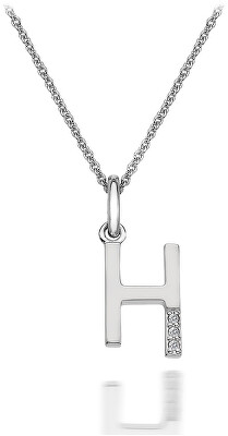 Hot Diamonds - Náhrdelník Hot Diamonds Micro H Clasic DP408 (řetízek, přívěsek)