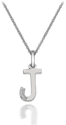 Hot Diamonds - Náhrdelník Hot Diamonds Micro J Clasic DP410 (řetízek, přívěsek)