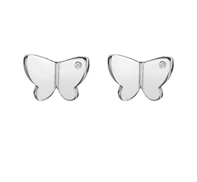 Hot Diamonds - Půvabné stříbrné náušnice pecky s diamanty Flutter DE732