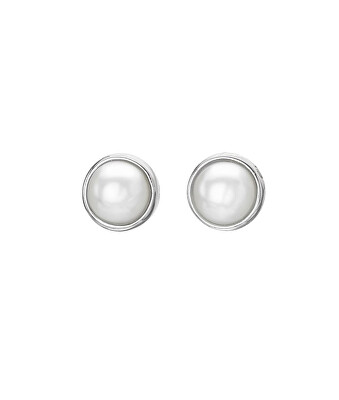 Hot Diamonds - Půvabné stříbrné náušnice s diamanty a perlami Diamond Amulets DE712