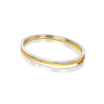 Hot Diamonds - Půvabný bicolor náramek s diamantem Parellel DC226