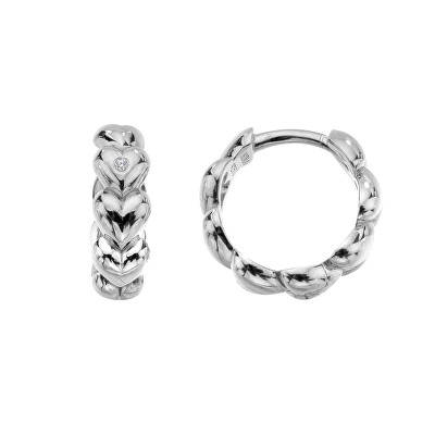 Hot Diamonds - Romantické stříbrné náušnice s diamanty Serenity DE867