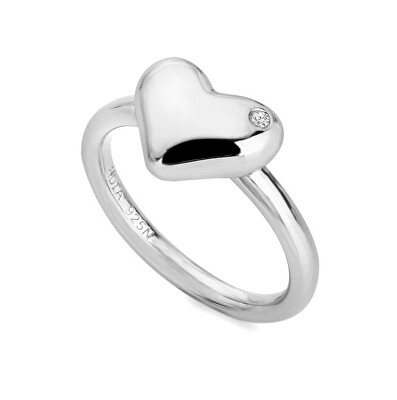 Hot Diamonds - Romantický stříbrný prsten s diamantem Desire DR274