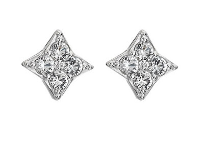 Hot Diamonds - Stříbrné náušnice s diamanty a topazy Stellar DE747