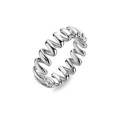 Hot Diamonds - Spirálovitý stříbrný prsten s diamantem Twist DR320