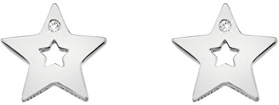 Hot Diamonds - Stříbrné hvězdičkové náušnice s pravými diamanty Amulets DE587