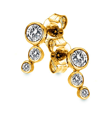 Hot Diamonds - Pozlacené náušnice s diamanty Gemstone DE833