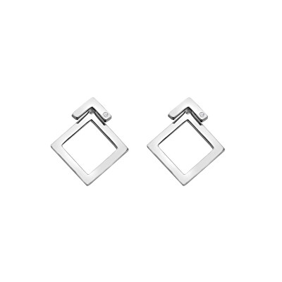 Hot Diamonds - Stříbrné náušnice s diamanty Paired DE887