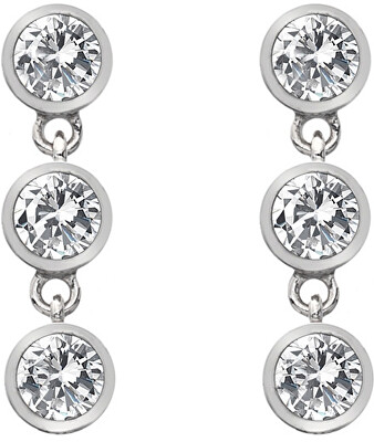Hot Diamonds - Stříbrné náušnice s topazy a pravým diamantem Willow DE585