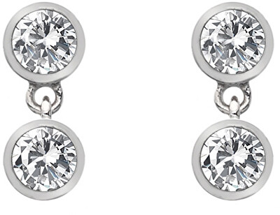 Hot Diamonds - Stříbrné náušnice s topazy a pravým diamantem Willow DE586