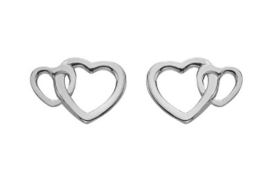 Hot Diamonds - Stříbrné srdíčkové náušnice pro maminku Silver Whisper SWE006