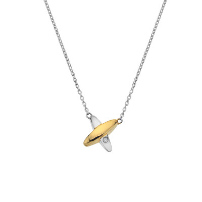 Hot Diamonds - Moderní bicolor náhrdelník s diamantem Coupled DN225