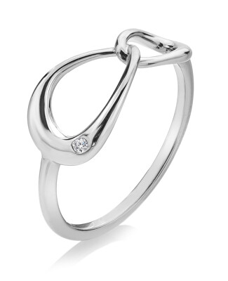 Hot Diamonds - Stříbrný dámský prsten s diamantem Sleek DR290