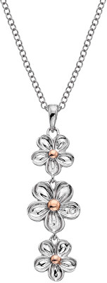 Hot Diamonds - Stříbrný květinový náhrdelník Forget me not DP748