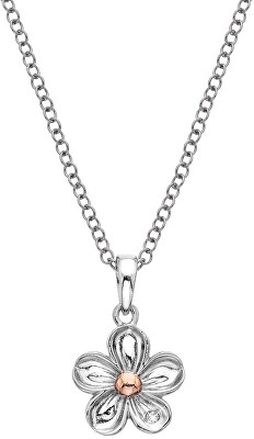 Hot Diamonds - Stříbrný květinový náhrdelník Forget me not DP749