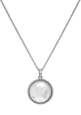 Hot Diamonds - Stříbrný náhrdelník s diamantem a perletí Most Loved DP922