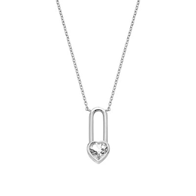 Hot Diamonds - Strieborný náhrdelník s diamantom a topazom Solitaire DN233