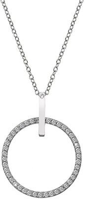 Hot Diamonds - Stříbrný náhrdelník s pravým diamantem Flora DP718 (řetízek, přívěsek)