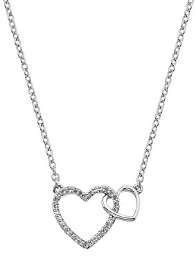 Hot Diamonds - Stříbrný náhrdelník s pravým diamantem Flora DP731