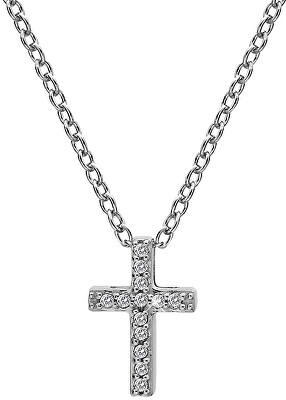 Hot Diamonds - Stříbrný náhrdelník s křížkem Micro Bliss DP696 (řetízek, přívěsek)