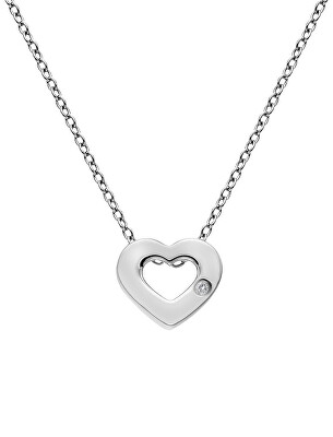 Hot Diamonds - Stříbrný náhrdelník se srdíčkem Amulets DP747