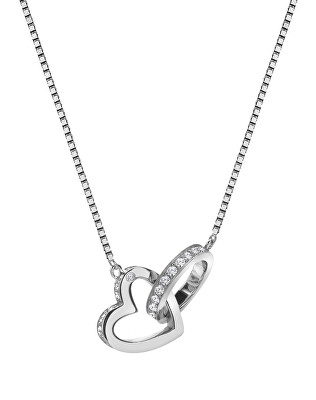 Hot Diamonds - Něžný stříbrný náhrdelník s topazy a pravým diamantem Devotion DN204