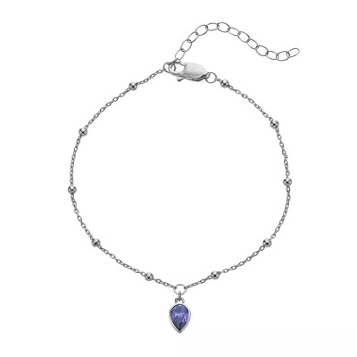 Hot Diamonds - Stříbrný náramek pro ženy narozené v září Silver Whisper SWB033