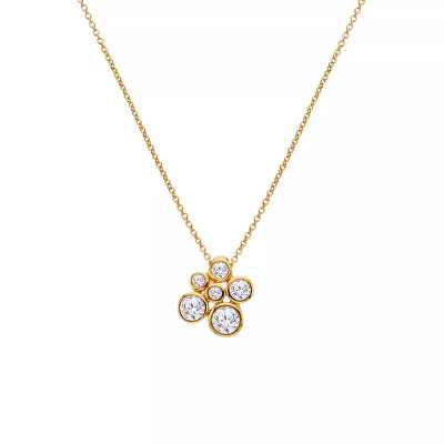 Hot Diamonds - Štýlový pozlátený náhrdelník s oslnivým príveskom Tender DP1090