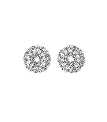 Hot Diamonds - Třpytivé stříbrné náušnice s diamanty a topazy Forever DE724