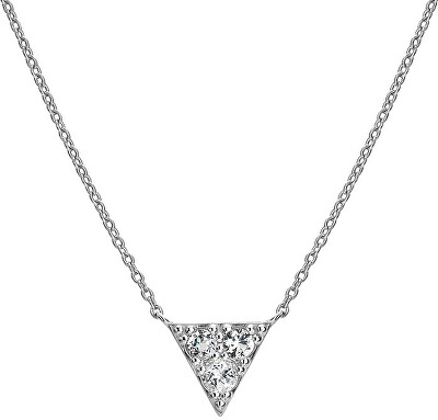 Hot Diamonds - Třpytivý stříbrný náhrdelník s diamantem Stellar DN173