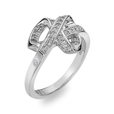 Hot Diamonds - Třpytivý stříbrný prsten s diamantem Aurora DR304