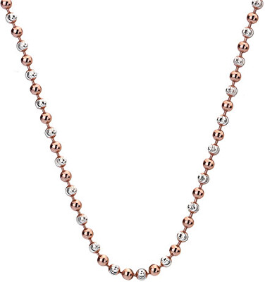 Hot Diamonds - Stříbrný řetízek Emozioni Silver and Rose Gold Bead 45 CH019