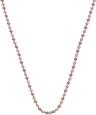 Hot Diamonds - Stříbrný řetízek Emozioni Silver and Rose Gold Bead CH020
