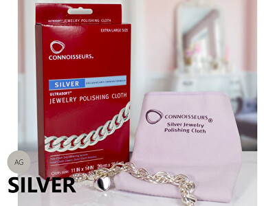 JK Box - Čisticí utěrka pro stříbrné šperky CONNOISSEURS CN-1031/AG