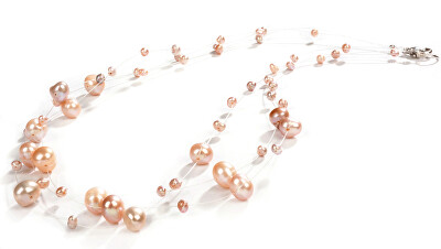 JwL Luxury Pearls - Náhrdelník z levitujících pravých perel JL0324