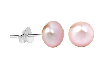 JwL Luxury Pearls - Náušnice s pravou růžovou perlou JL0289