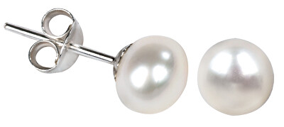 JwL Luxury Pearls - Náušnice z pravých bílých perel JL0026