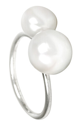 JwL Luxury Pearls - Stříbrný prsten s dvojperlou JL0058