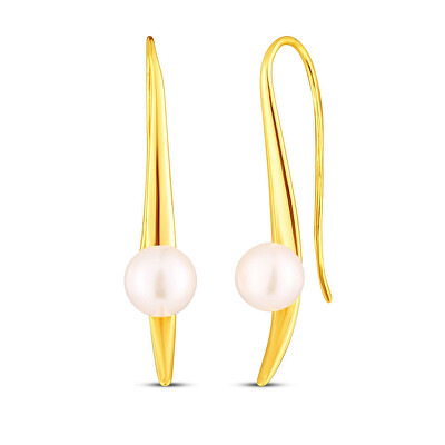 JwL Luxury Pearls - Elegantní pozlacené náušnice s perlami JL0856