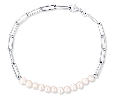 JwL Luxury Pearls - Fashion stříbrný náramek s perlami JL0757