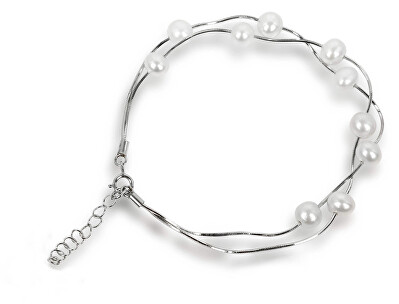 JwL Luxury Pearls - Jemný náramek z pravých bílých perel JL0174